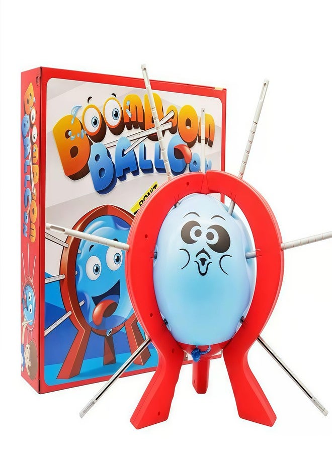 AALFA Balloon Blast Party Game Set, Family Entertainment Board Game with 10 Balloons, 9 Sticks, Dice, Stand, Red Frame - Image 1